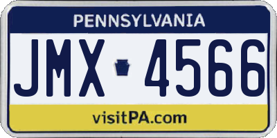 PA license plate JMX4566