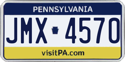 PA license plate JMX4570