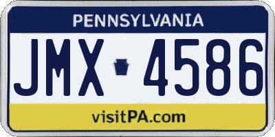 PA license plate JMX4586