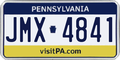 PA license plate JMX4841