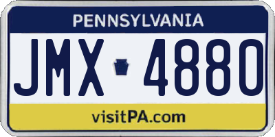 PA license plate JMX4880