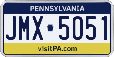 PA license plate JMX5051