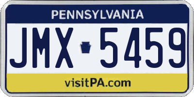 PA license plate JMX5459