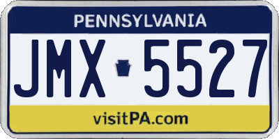 PA license plate JMX5527