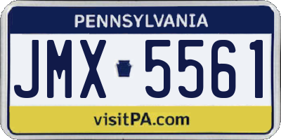 PA license plate JMX5561