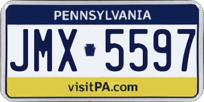 PA license plate JMX5597