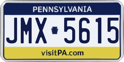 PA license plate JMX5615