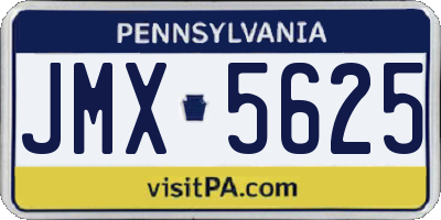 PA license plate JMX5625
