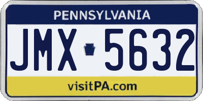 PA license plate JMX5632