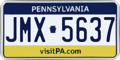 PA license plate JMX5637