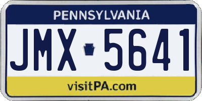 PA license plate JMX5641