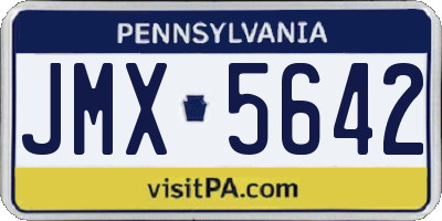 PA license plate JMX5642