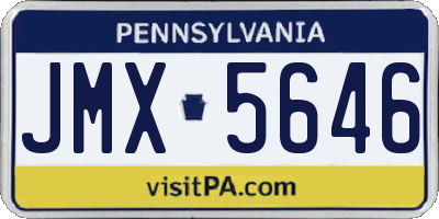 PA license plate JMX5646