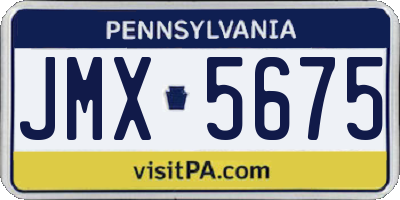 PA license plate JMX5675
