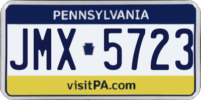 PA license plate JMX5723