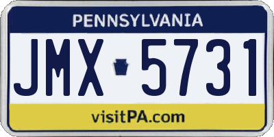 PA license plate JMX5731