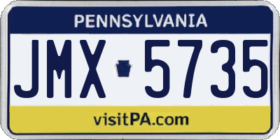 PA license plate JMX5735