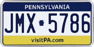 PA license plate JMX5786