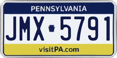 PA license plate JMX5791