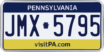 PA license plate JMX5795