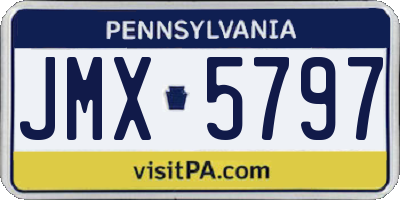 PA license plate JMX5797