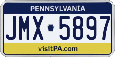 PA license plate JMX5897