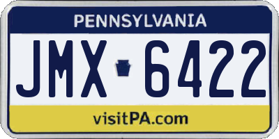 PA license plate JMX6422