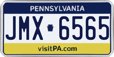 PA license plate JMX6565