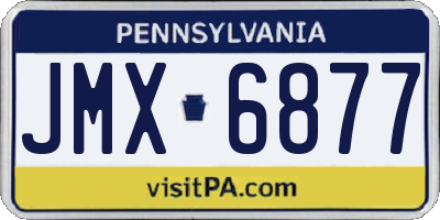 PA license plate JMX6877