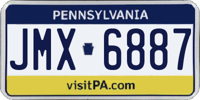 PA license plate JMX6887