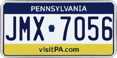 PA license plate JMX7056