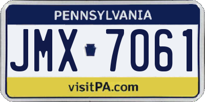PA license plate JMX7061