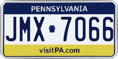 PA license plate JMX7066
