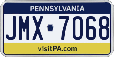 PA license plate JMX7068