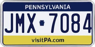 PA license plate JMX7084