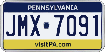 PA license plate JMX7091