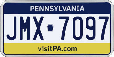 PA license plate JMX7097