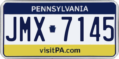 PA license plate JMX7145