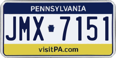 PA license plate JMX7151