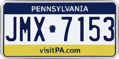 PA license plate JMX7153
