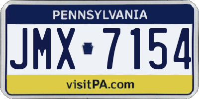 PA license plate JMX7154