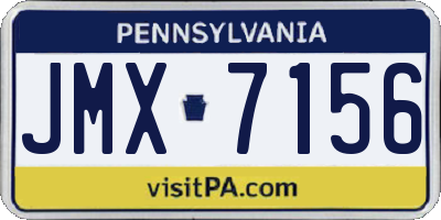 PA license plate JMX7156