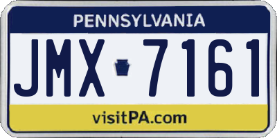 PA license plate JMX7161