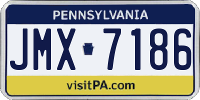 PA license plate JMX7186