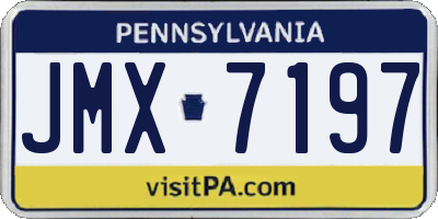 PA license plate JMX7197