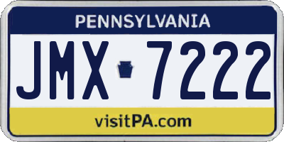 PA license plate JMX7222