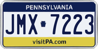PA license plate JMX7223