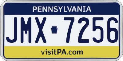 PA license plate JMX7256