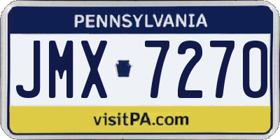 PA license plate JMX7270