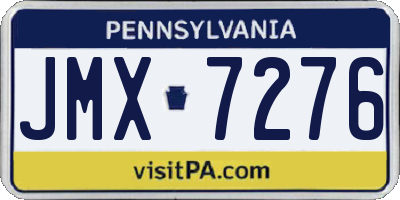 PA license plate JMX7276